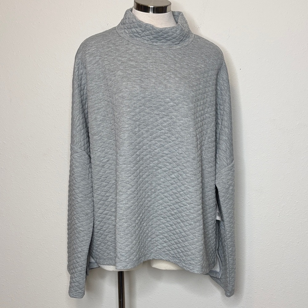 Daily Thread size 3X Cozy Gray Quilted Sweatshirt